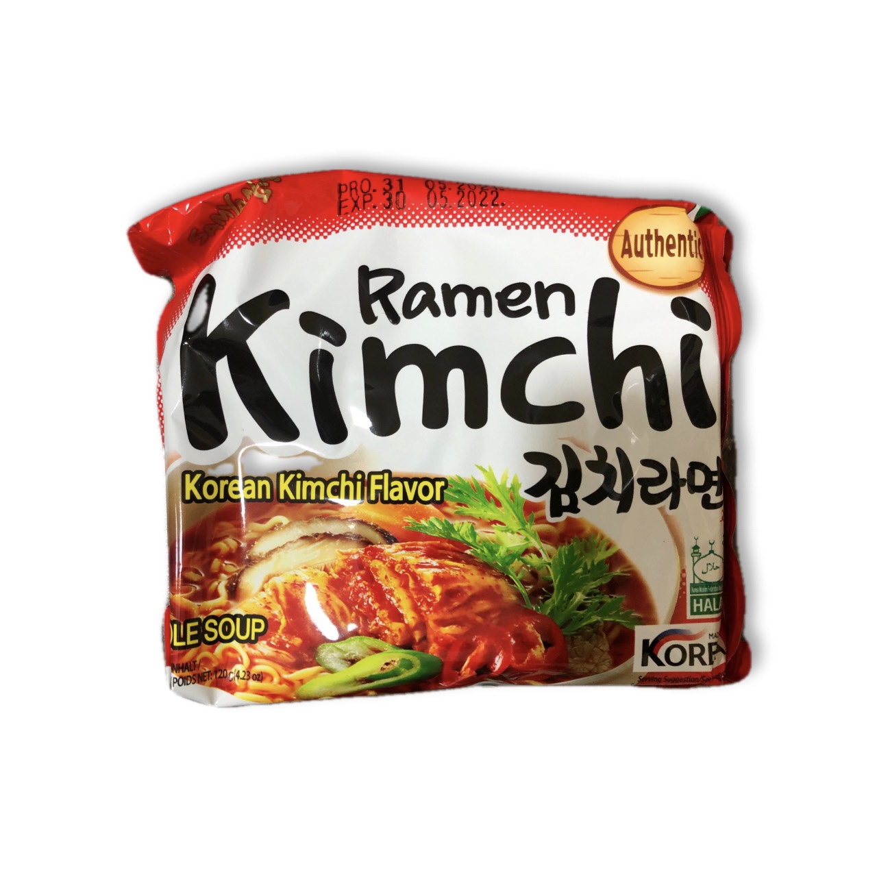 نودل فوری سرخ شده با طعم کیمچی کره ای 120 گرم سامیانگ SAMYANG ا SAMYANG Buldak fried instant noodles Korean kimchi flavor 120g