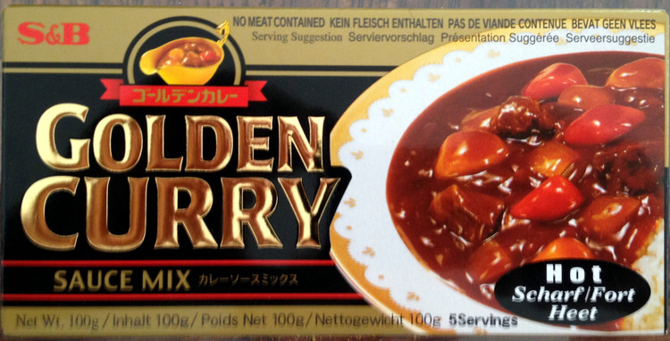 قرص کاری خیلی تند (شماره ۵) ۲۴۰ گرم گلدن کاری چینی  _  S&B Golden Curry, Hot 240 g