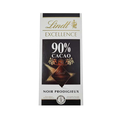 شکلات تلخ لینت اکسلنس 100 گرم دارک 90 درصد LINDT EXCELLENCE