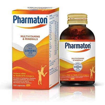 کپسول مولتی ویتامین فارماتون ۱۰۰ عددی محصول سوئیس ا Pharmaton capsules with selenium  capsules