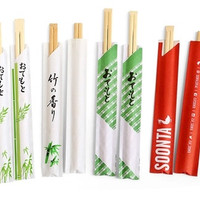 چاپستیک (چاپ استیک) چوبی یکبار مصرف بسته ۱۰۰ جفتی بامبو (چوب غذاخوری) Bamboo Chopsticks