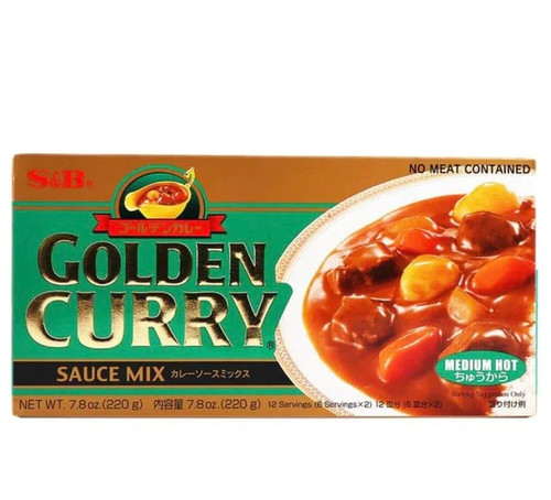 قرص کاری تند (شماره ۳ ) ۲۴۰ گرم گلدن کاری چینی_ S&B Golden Curry Sauce Mix, Medium 240 gIf