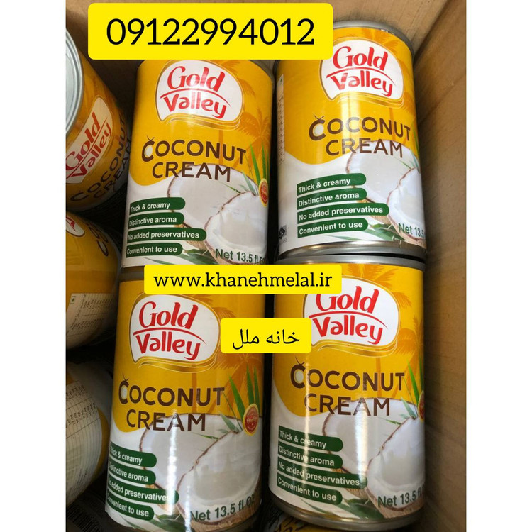 کرم ( خامه ) نارگیل کم شکر بدون کلسترول ۴۰۰ میل –  coconut cream  superior400 ml